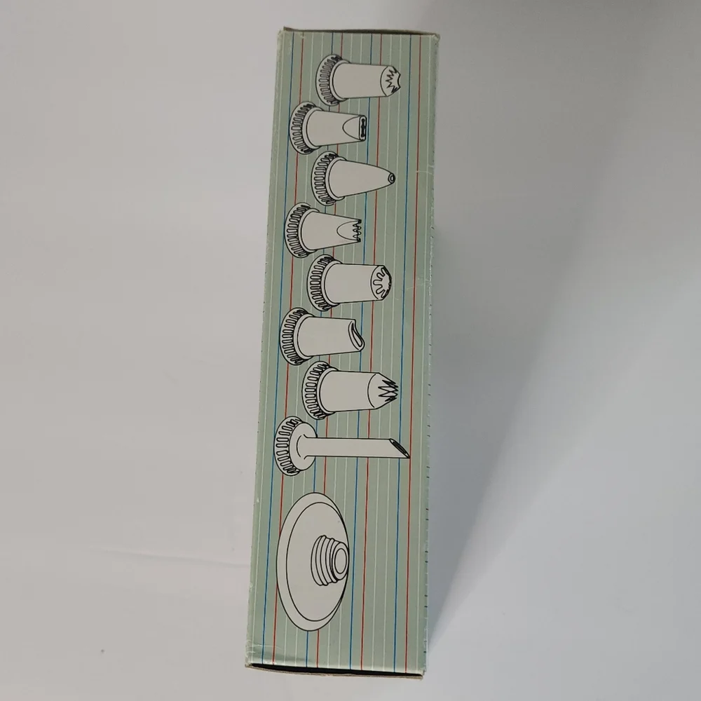 Sunware Deluxe Cookie Press Icing Tips Sausage Nozzles